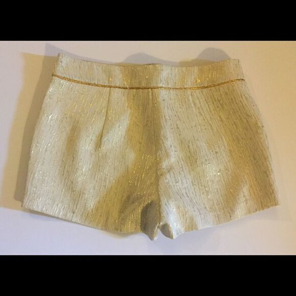 Forever 21 Gold Foil Hot Short - Picture 2 of 4